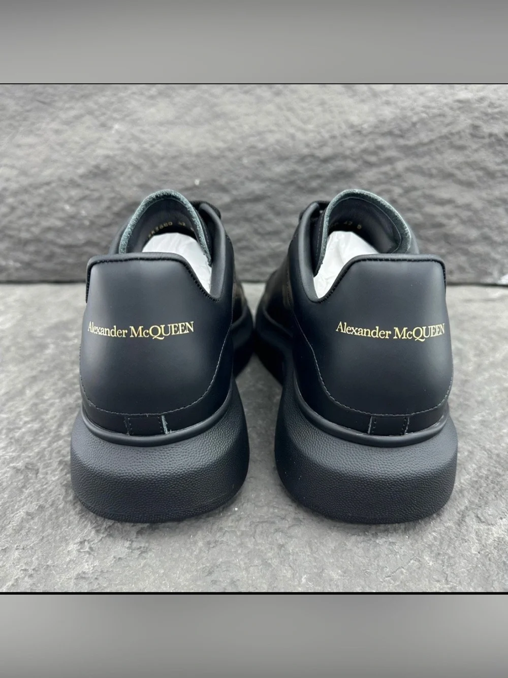 Men's Black Platform Leather Sneakers - Classic Low-Top